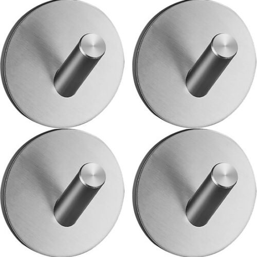 550x554-105.jpg Unyqoos® Set van vier roestvrijstalen zelfklevende haken voor badkamer en keuken