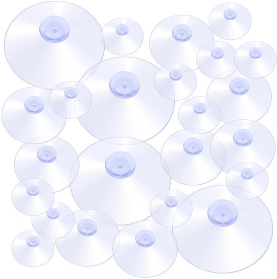 Unyqoos® Set van 84 veelzijdige pvc zuignappen voor gladde oppervlakken in drie maten