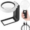 Unyqoos® Vergrootglas met LED-verlichting en opvouwbare standaard voor diverse toepassingen