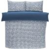 Unyqoos® Blauwe microvezel dekbedovertrekset met abstract geometrisch ontwerp