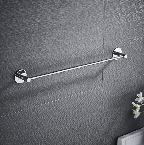 Unyqoos® Zelfklevende Handdoekstang van 40 cm voor Badkamer en Keuken zonder Boren, Roestvrij Staal, Chroom