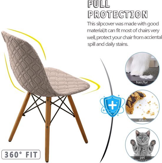 550x554-59.jpg Unyqoos® Set van 4 elastische stoelhoezen in kaki voor eetkamerstoelen