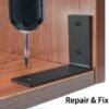 Unyqoos® Set van vier robuuste wandbeugels voor zwevende wandplanken in huis