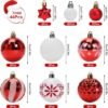 550x554-75.jpg Unyqoos® Set van 44 Rode en Witte Kunststof Kerstballen voor Feestelijke Decoratie