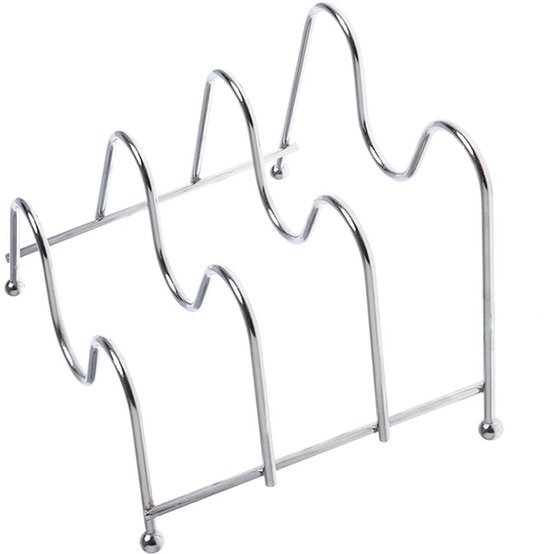 Unyqoos® Drielaagse metalen houder voor deksels en snijplanken in de keuken