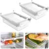 Unyqoos® Praktische uittrekbare koelkastorganizer voor groenten en fruit, set van 2