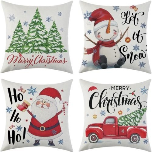 Unyqoos® Decoratieve kussensloop met kerstthema voor feestelijke sfeer in huis