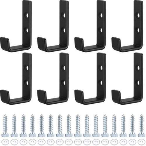 550x554-99.jpg Unyqoos® Set van 8 robuuste J-vormige wandhaken voor veelzijdig gebruik in huis en garage