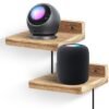 Unyqoos® Set van twee compacte houten wandrekken voor stijlvolle presentatie en opslag