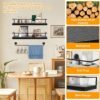 550x555-104.jpg Unyqoos® Zwevend houten wandrek set met handdoekhouder voor diverse ruimtes