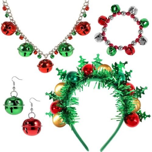 Unyqoos® Feestelijke kerstaccessoireset voor dames met haarband en sieraden