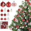 550x555-115.jpg Unyqoos® Set van 52 kunststoffen kerstballen in diverse kleuren voor feestelijke decoratie