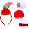 550x555-116.jpg Unyqoos® Set van 6 Kerst Hoofdbanden met Rendiergewei en Feestelijke Motieven