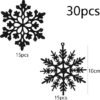 550x555-118.jpg Unyqoos® Set van 30 glinsterende zwarte sneeuwvlokken kerstdecoraties voor feestelijke versiering