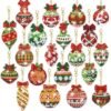 Unyqoos® Creatieve knutselset voor kinderen met 20 kerst diamond painting hangers