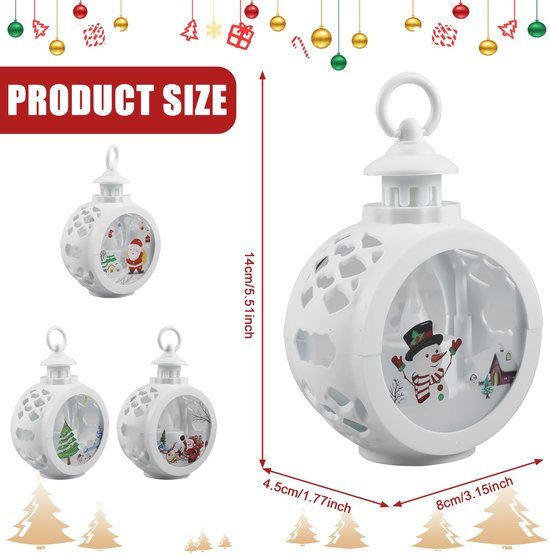 550x555-120.jpg Unyqoos® Set van 4 LED Kerstlantaarns voor Binnen en Buiten Decoratie