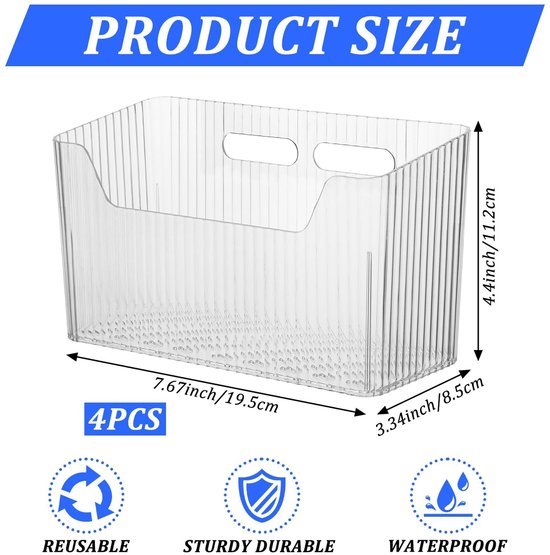 550x555-131.jpg Unyqoos® Set van 4 zelfklevende opbergboxen voor keuken en badkamer organisatie