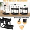 Unyqoos® Multifunctionele Keuken- en Badkamer Organizer met Uittrekbare Lades en Haken voor Optimaal Gebruiksgemak