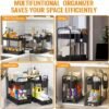 Unyqoos® Multifunctionele Keuken- en Badkamer Organizer met Uittrekbare Lades en Haken voor Optimaal Gebruiksgemak