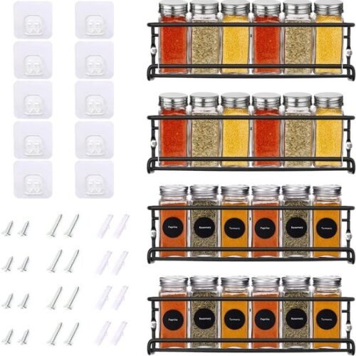 550x555-142.jpg Unyqoos® Stijlvol Muurkruidenrek met Vier Verdiepingen en Flexibele Montageopties voor Keuken en Badkamer