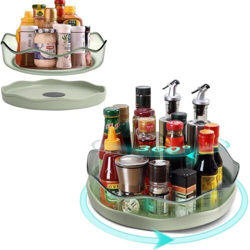 Unyqoos® Draaibare Multifunctionele Organizerset voor Keuken en Badkamer met Antislip Functie