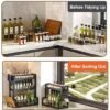 Unyqoos® Veelzijdig Keukenrek met Twee Lagen en Extra Opbergruimte voor Kruiden en Accessoires
