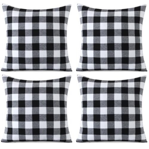 550x555-150.jpg Unyqoos® Stijlvolle set van 4 geruite kussenslopen voor diverse interieurstijlen