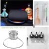 Unyqoos® Set van 25 sterke transparante zuignappen met schroefdraad en kartelmoer