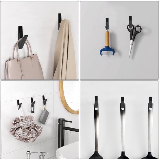 550x555-166.jpg Unyqoos® Set van twee elegante wandhaken in vintage zwart voor keuken en badkamer