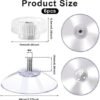 550x555-170.jpg Unyqoos® Set van 6 stevige transparante zuignappen met schroefdraad en kartelmoer