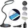 Unyqoos® Dimbare bureaulamp met 5x vergroting en oplaadbare batterij voor precisiewerk
