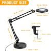 550x555-52.jpg Unyqoos® Verstelbare LED Vergrootglaslamp met Klem voor Hobby's en Handwerken