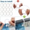 Unyqoos® Stijlvol en Schimmelwerend Douchegordijn 180 x 200 cm met Octopusprint en Ringen