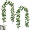 Unyqoos® Decoratieve kunstslingers van eucalyptus en wilgenbladeren voor binnen en buiten