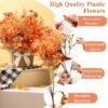 Unyqoos® Set van 24 Bundels Realistische Kunstbloemen voor Herfstdecoratie Buiten
