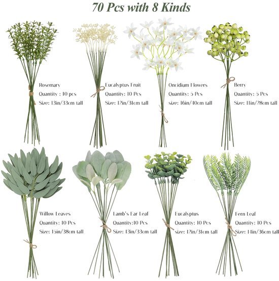 Unyqoos® Realistische kunstbloemen en takken voor veelzijdige decoratie en boeketten