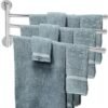 550x555-86.jpg Unyqoos® Wandgemonteerde handdoekhouder met drie draaibare armen voor badkamer en keuken