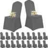 550x555-92.jpg Unyqoos® Set van 20 elastische donkergrijze stoelhoezen voor feesten en evenementen