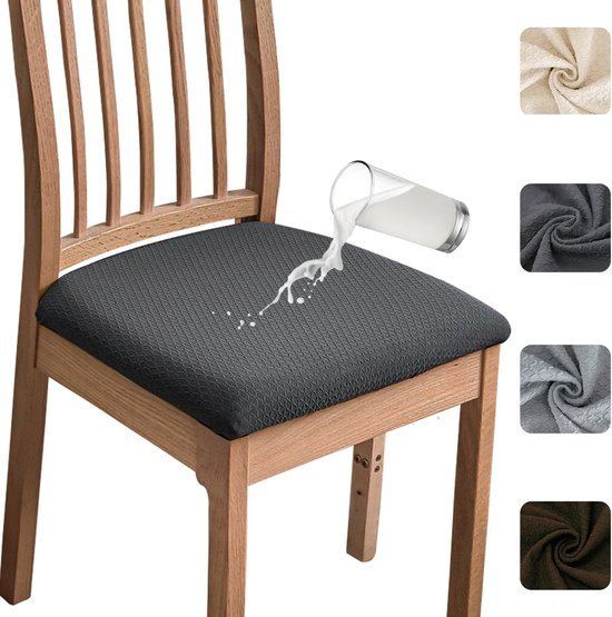 Unyqoos® Waterdichte en elastische stoelhoezen set van 6 voor eetkamerstoelen