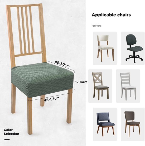 Unyqoos® Elastische en stijlvolle stoelhoezen set van 4 voor eetkamerstoelen