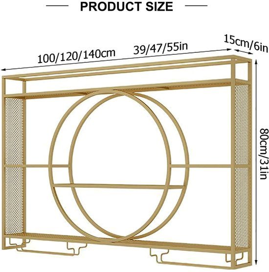 550x556-102.jpg Unyqoos® Stijlvol en Ruimtebesparend Wandgemonteerd Wijnrek voor Bar en Restaurant