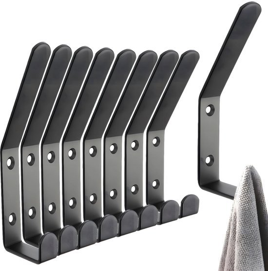 550x556-106.jpg Unyqoos® Set van 9 stevige wandhaken voor jassen en accessoires met eenvoudige montage