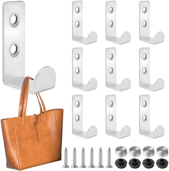 550x556-116.jpg Unyqoos® Set van 10 witte L-vormige metalen wandhaken voor veelzijdig gebruik