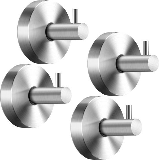 550x556-117.jpg Unyqoos® Set van vier multifunctionele roestvrijstalen zuignaphaken voor badkamer en keuken