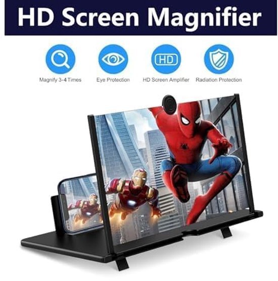 Unyqoos® Opvouwbare 20 Inch Smartphone Vergroter met 3D HD Anti-Blauw Scherm