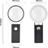Unyqoos® Opvouwbaar vergrootglas met LED-verlichting en standaard voor nauwkeurige inspectie