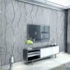Unyqoos® Modern grijs vliesbehang met 3D reliëf en boomstrepen voor interieurdecoratie