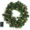 550x556-42.jpg Unyqoos® Sfeervolle kerstkrans met LED-verlichting en timer voor deur of tafel