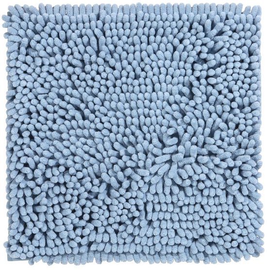 550x556-47.jpg Unyqoos® Antislip Chenille Badmat in Lichtblauw - Zacht, Absorberend en Wasbaar, 45x45cm