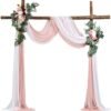 Unyqoos® Romantisch bloemenarrangement voor huwelijksbogen met zijden bloemen en gordijnen